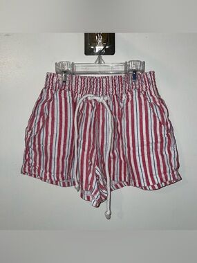 Wishful Park Red & White Striped Shorts